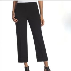 Michael Michael Kors Black Cuffed Wide leg Crop Dress Pants